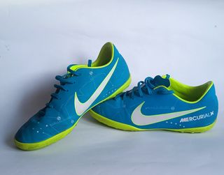 Zapatillas Fútbol Sala Niño Nike Azul/Verde