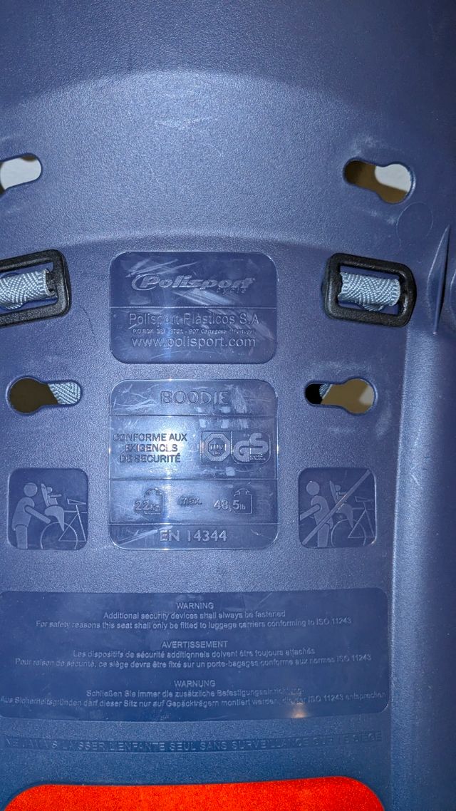 Silla Portabebés Bicicleta Infantil