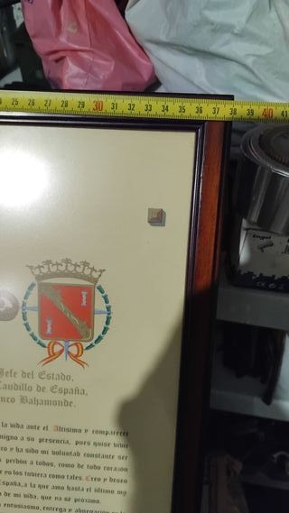 Cuadro Carta Póstuma Franco 1975