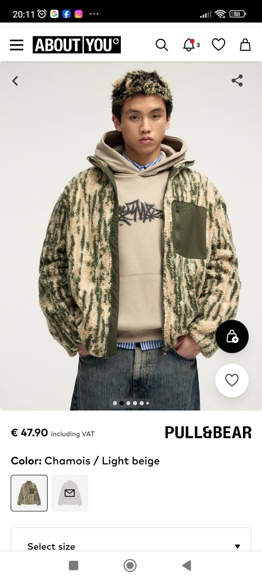 Chaqueta PULL&BEAR usado un ves