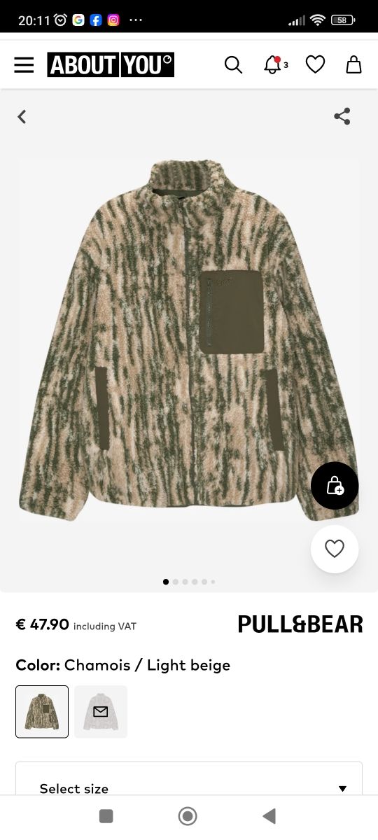 Chaqueta PULL&BEAR usado un ves