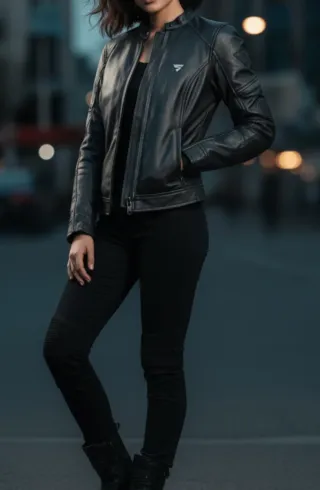 Chaqueta de cuero SHIMA para moto mujer Talla S