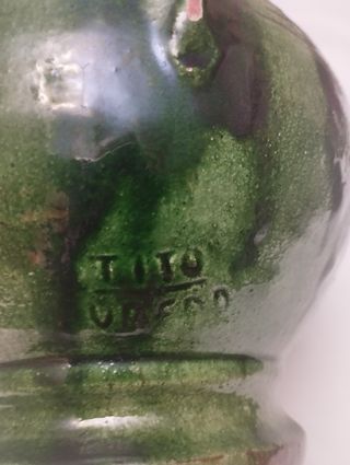 Incensario Cerámica Verde Paco Tito