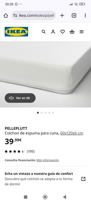 Cuna SmåGöra IKEA +colchón Pelleplutt