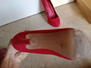 Zapatos Zara Rojos Tacón y Plataforma