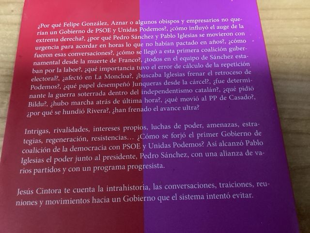 La conjura: Así se fraguó ..Jesús Cintora. Libro