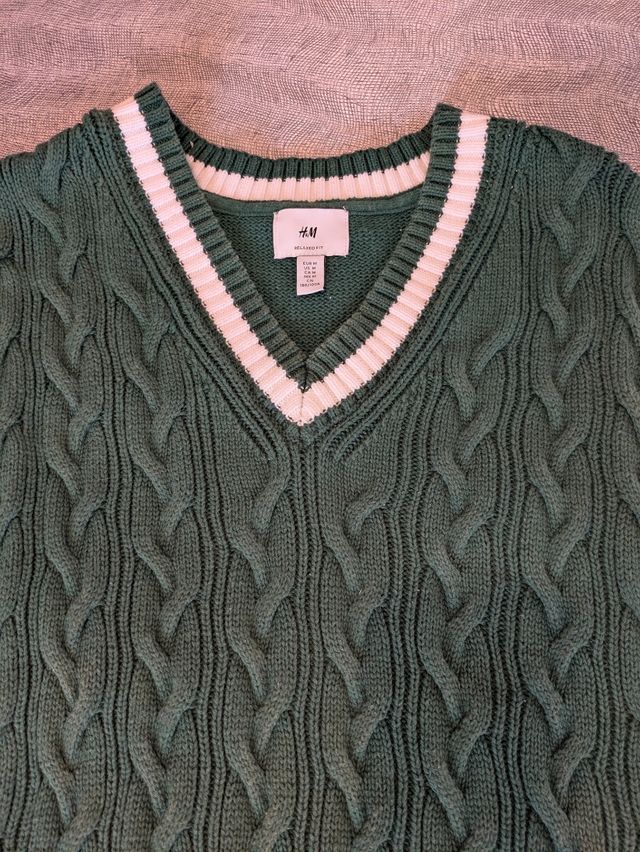 Lote chaleco punto + pantalón vaquero chico