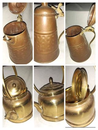 Antichi bollitori in rame e ottone