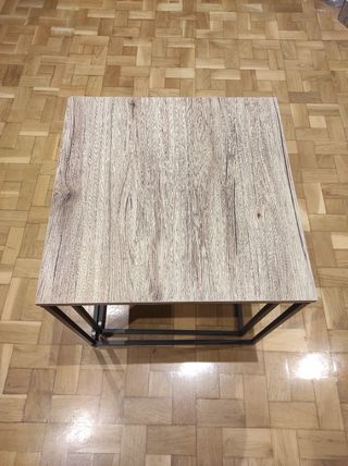 Set Mesas Auxiliares Madera y Metal