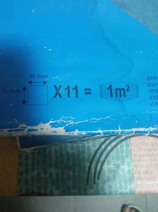 12 Losetas Adhesivas PVC Azules 30.5cm.Leroy Merly