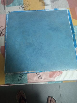 12 Losetas Adhesivas PVC Azules 30.5cm.Leroy Merly