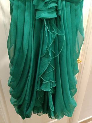 Vestido fiesta ceremonia evento verde