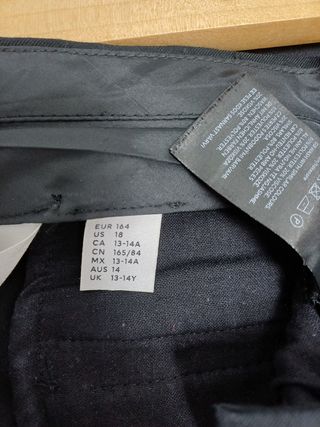 Pantalón de traje negro niño Talla 13/14