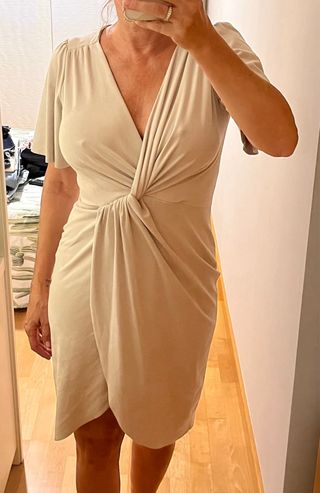 Vestido Zara Beige Talla M
