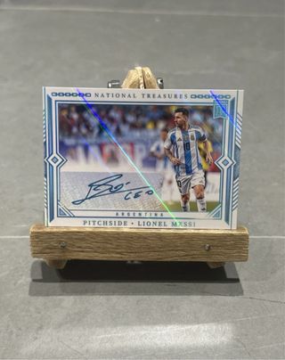 Card Leo Messi signature style Panini homemade