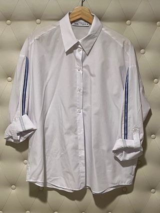 Camisa Zara Blanca con Rayas