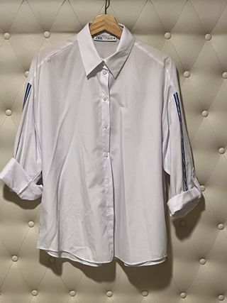 Camisa Zara Blanca con Rayas