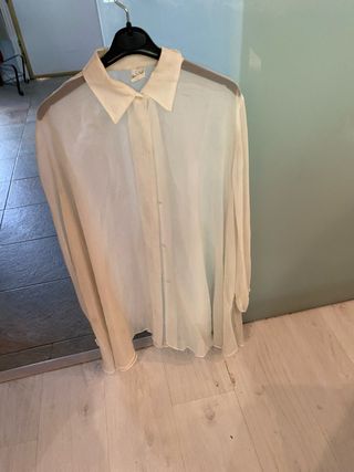 Blusón transparente blanco