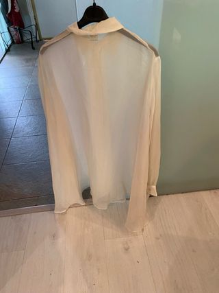 Blusón transparente blanco