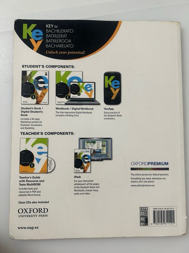 Key to Bachillerato 1. Workbook