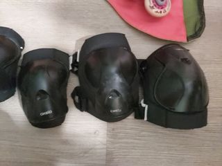 Patines, protecciones, bolsa y casco