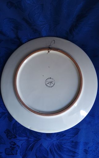Piatto ceramica Grottaglie vintage decorato a mano