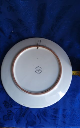 Piatto ceramica Grottaglie vintage decorato a mano
