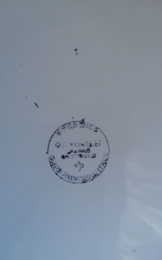 Piatto ceramica Grottaglie vintage decorato a mano