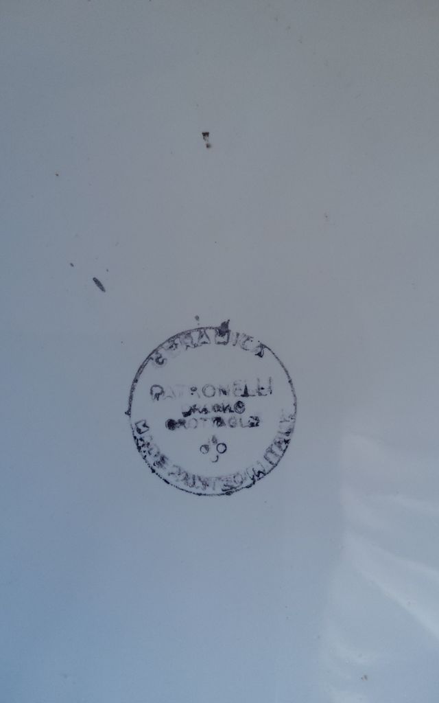 Piatto ceramica Grottaglie vintage decorato a mano
