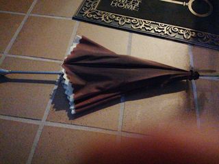 Paraguas Antiguo Flores Siglo XX