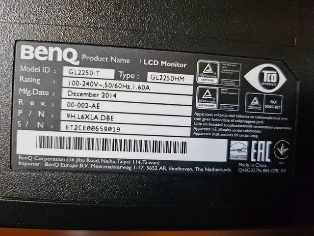 Monitor BenQ GL 2250