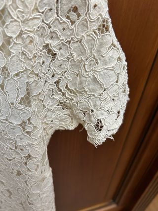 Vestido Zara encaje blanco corto lote