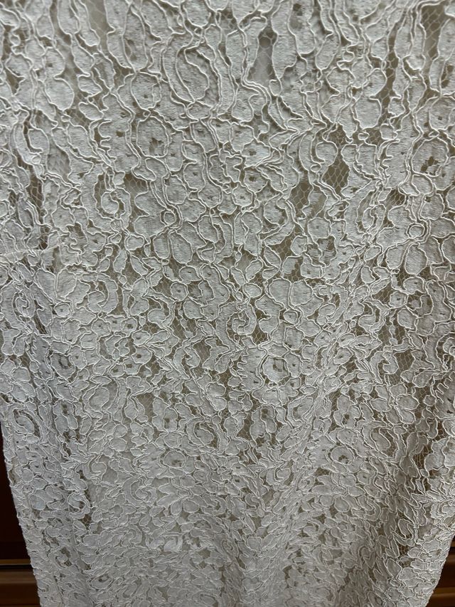 Vestido Zara encaje blanco corto