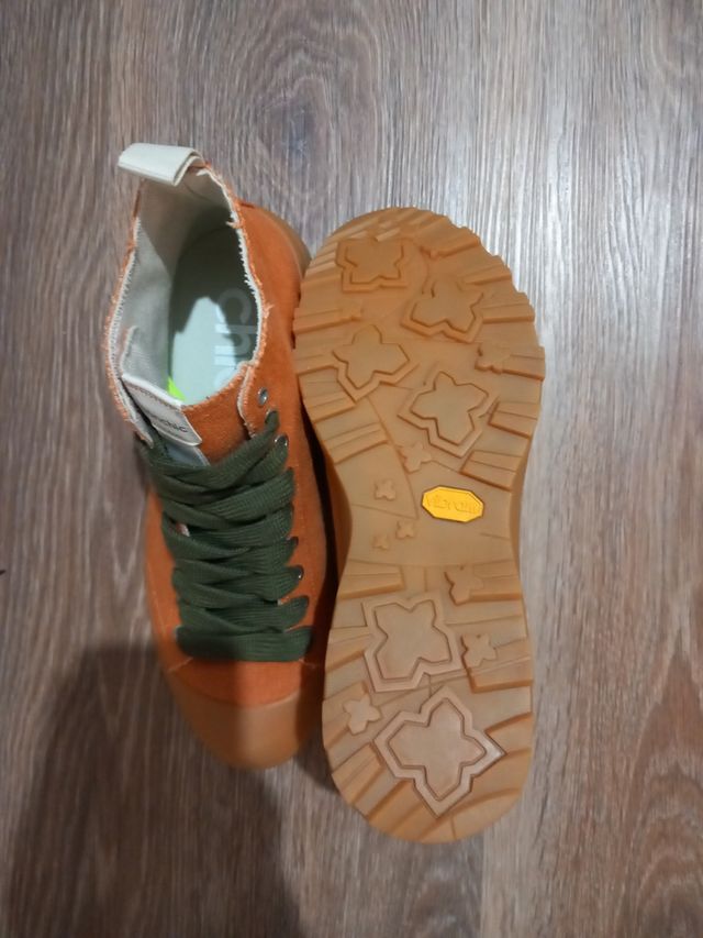 Zapatos Pànchic Naranja y Verde