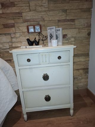 Muebles habitación blanco (1 comida y 2 mesillas)