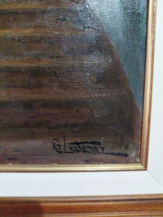 Oleo antiguo. Autor Richard Leutenez. Belgica