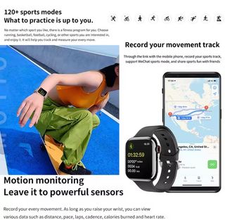 Reloj Inteligente clon Apple Watch 9 (Blanco)