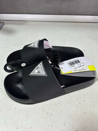 Chanclas Guess Talla 38 Mujer Negras