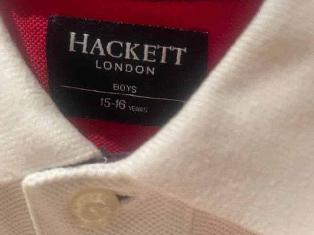 Polo Hackett manga corta blanco
Talla 15-16 años