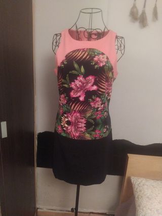 Vestido recto estampado floral