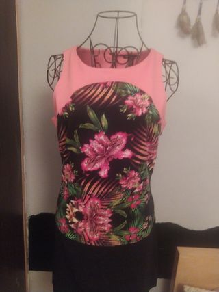 Vestido recto estampado floral