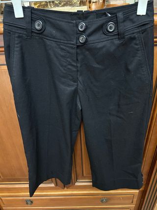 Pantalón de vestir negro mujer corto