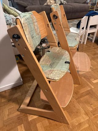 2 tronas evolutivas de madera