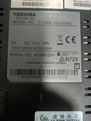 Toshiba Tecra Portátil Negro