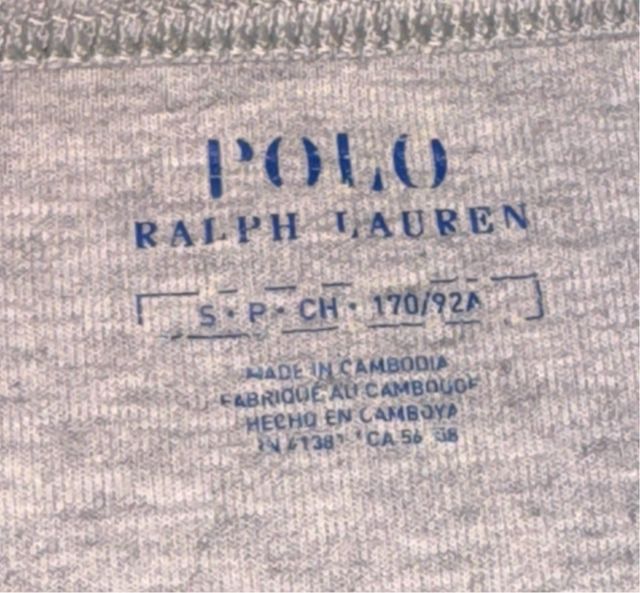 Sudadera Ralph Lauren Gris Logo Grande