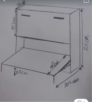 Literas plegables de madera y metal