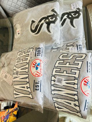 Sudadera MLB Yankees Gris Talla M/L