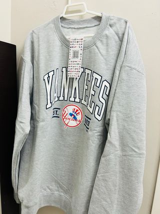 Sudadera MLB Yankees Gris Talla M/L