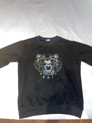 Jersey Kenzo Negro Estampado Tigre