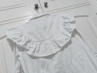 Vestido Zara denim blanco con volantes Talla XL